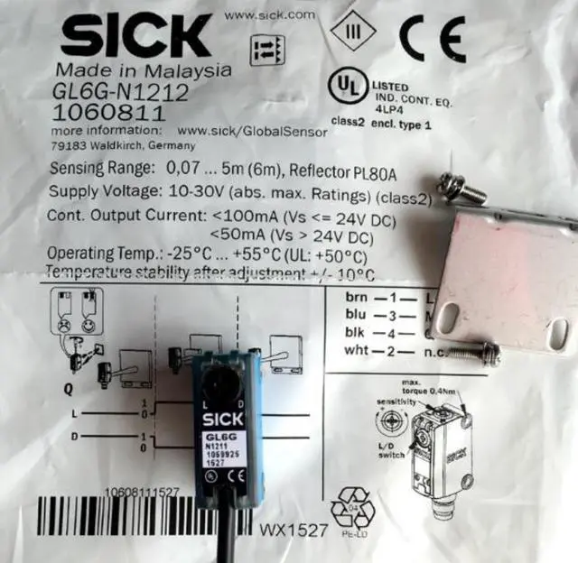 Main image of GL6G-N1212 GL6G-N1211 Sick Photoelectric Switch Sensor 100%