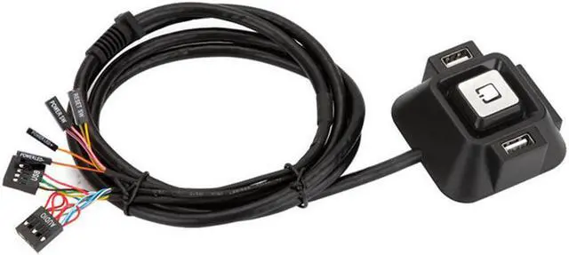 Main image of DIEWU Desktop Computer PC Case Power Supply on/off Reset Button Switch with Double USB and Double Audio 1.2m Length Cable