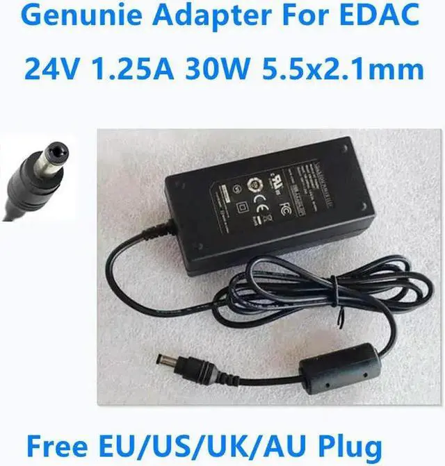 Main image of OIAGLH Genunie 24V 1.25A 30W 5.5x2.1mm EDAC EM1024K2 Medical AC Adapter For Power Supply Charger