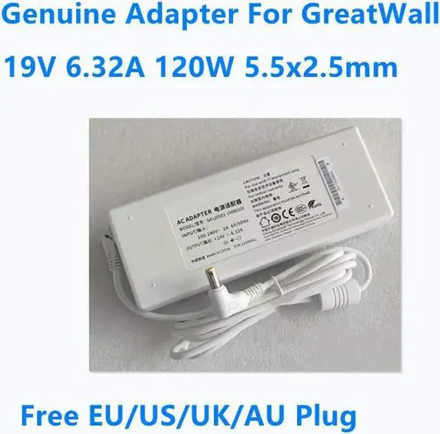 Main image of OIAGLH 19V 6.32A 120W 5.5x2.5mm GA120SD1-19006320 AC Adapter For GreatWall Great Wall  Laptop Monitor Power Supply Charger