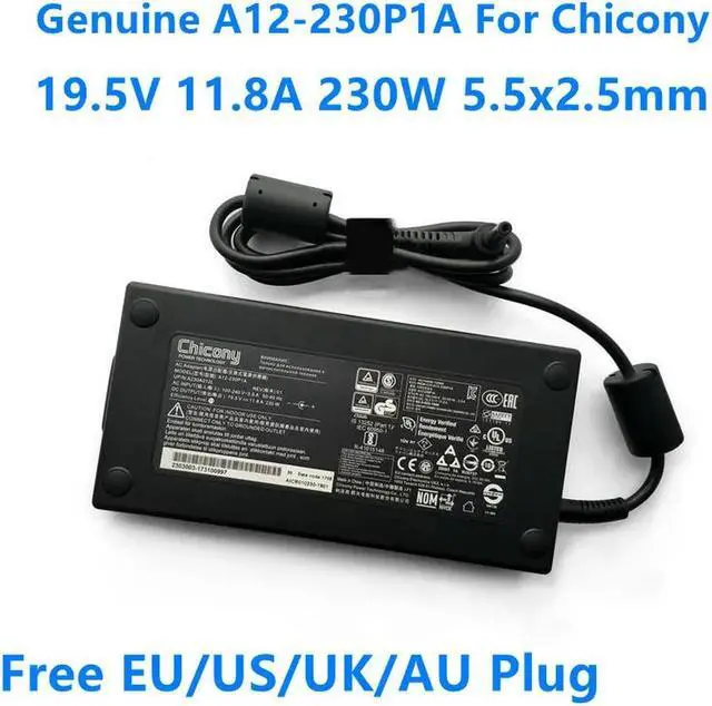 Main image of OIAGLH 19.5V 11.8A 230W 5.5x2.5mm Chicony A12-230P1A Power Supply AC Adapter For GS65 GS66 GS75 Stealth 9SF Laptop Charger