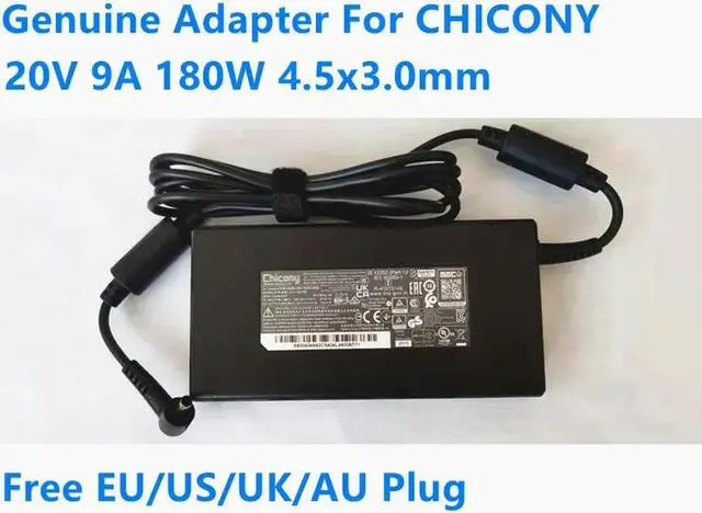 Main image of OIAGLH Chicony 20V 9A 180W A17-180P4B A180A063P Power Supply AC Adapter For GF66 GF75 CREATOR Z16 A11UET Laptop Charger