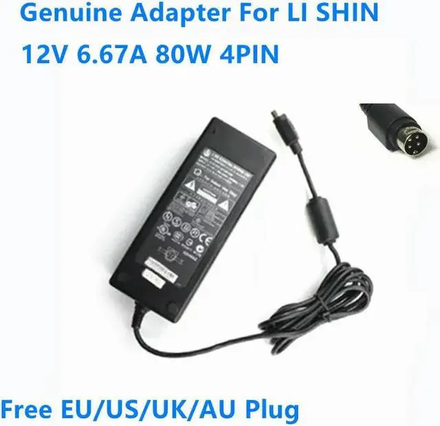 Main image of OIAGLH 12V 6.67A 80W 4PIN LS LI SHIN 0219B1280 LSE0111C1280 PA-1081-01 AC Adapter For LCD2026 LCD20B66 Power Supply Charger