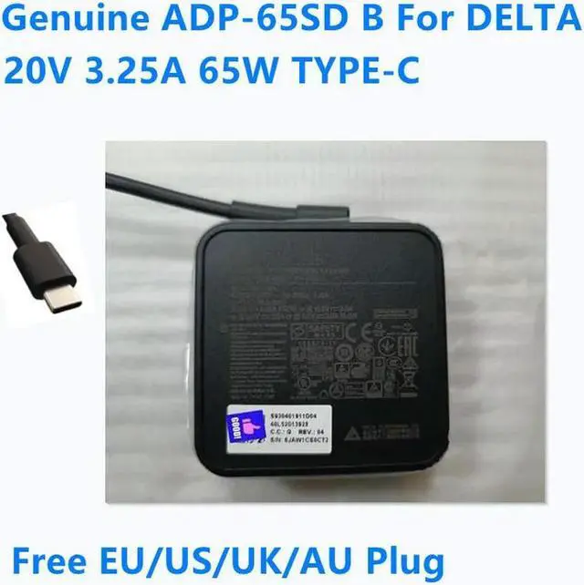 Main image of OIAGLH 20V 3.25A 65W TYPE-C USB Delta ADP-65SD B AC Adapter For Laptop Power Supply Charger