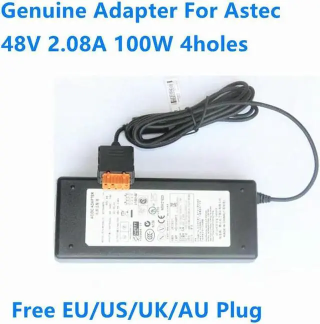 Main image of OIAGLH 48V 2.08A 100W 4holes 4pin AD10048P3 1704H2004K02L Power Supply AC Adapter For Astec- POE Power Charger