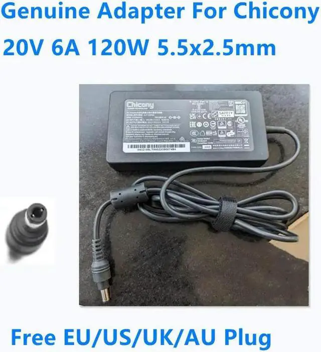 Main image of OIAGLH 20V 6A 120W 5.5x2.5mm Chicony A17-120P2A A120A057Q Power Supply AC Adapter For NUC Laptop Charger