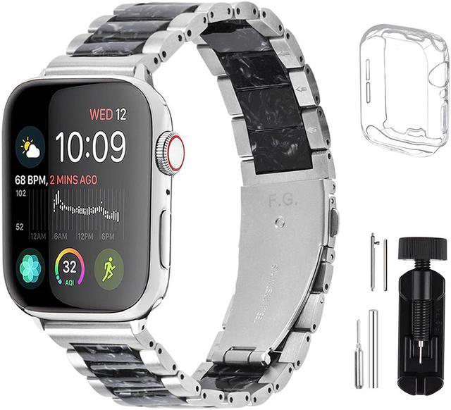 Compatible with Apple Watch Band with Case 38mm/40mm for Women, Silver