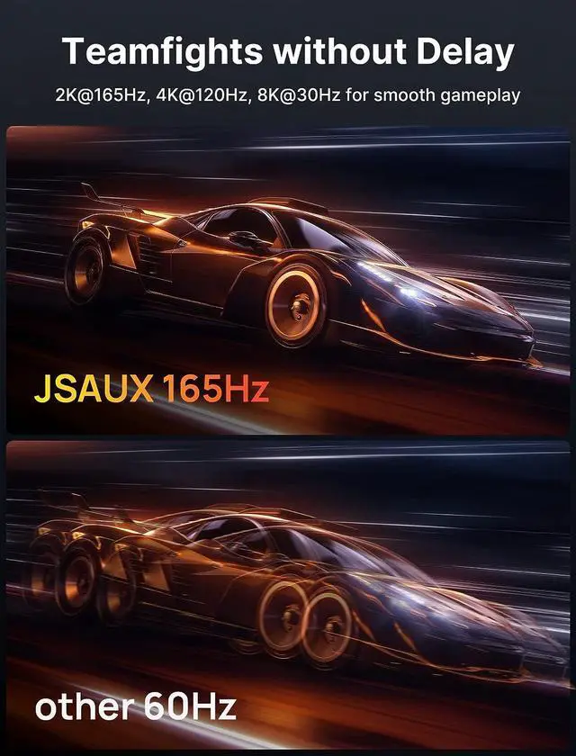 Alt view image 3 of 7 - DisplayPort Cable 2 Pack 10ft 4K DP 1.2 Cable | 4K@60Hz 2K@165Hz 2K@144Hz | HDR 21.6Gbps FreeSync G-Sync Display Port Cord for Gaming Monitor Graphics 3090 PC -Grey