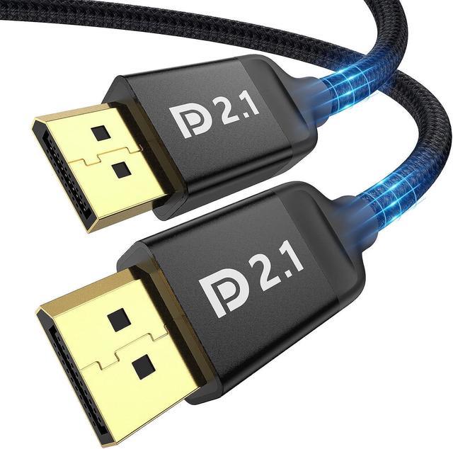 DisplayPort 2.1 Cable 6FT [VESA Certified] DP 2.0 Cable [16K@60Hz 8K@120Hz  4K@240Hz 2K@360Hz] 80Gbps HDR HDCP DSC 1.2a Compatible FreeSync G-Sync
