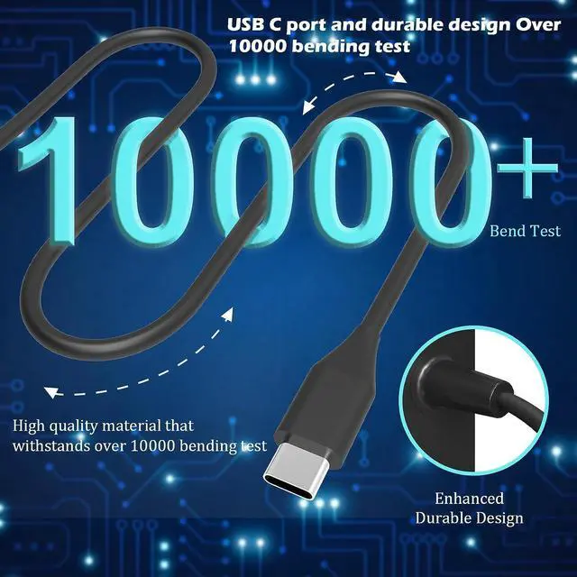 Alt view image 4 of 7 - Universal 65W 45W USB C Laptop Charger for Lenovo/Dell/HP/Asus/Samsung Chromebook Laptop Charger USB-C Type C : Computer AC Power Adapter Cord Replacement Acer MacBook or Smart Phone/Tablet