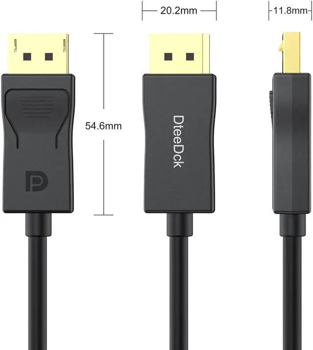 Alt view image 7 of 7 - DisplayPort Cable 5FT DP Display Port Cable 1.2 [4K@60Hz 2K@165Hz 2K@144Hz] High Speed Cord for Monitor