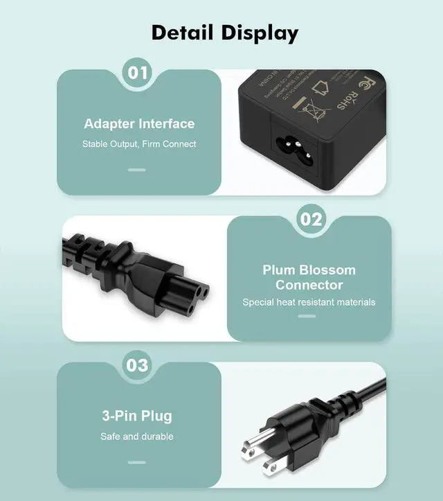 Alt view image 6 of 7 - USB-C-Laptop-Charger - 100W USB C Charger, Fast Charging for Lenovo, ThinkPad, HP, Asus, Acer, MacBook, MSI, Dell Computer Tablet Chargers Adapters Type C Power Cord Compatible with 90W 65W 45W PD 3.0