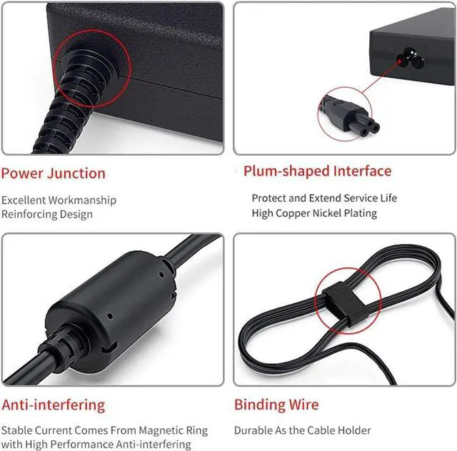 Alt view image 4 of 4 - 180W AC Charger Fit for Dell Dock WD19 K20A001 D6000 D6000S Docking Station Business Monitor Dock WD15 K17A001 Thunderbolt Dock WD19TB WD19TBS TB15 TB16 TB18DC K16A K16A001 Power Adapter Supply