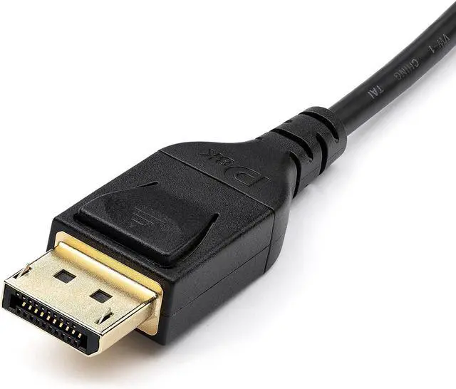 Alt view image 2 of 2 - 6ft (2m) VESA Certified Mini DisplayPort to DisplayPort 1.4 Cable - 8K 60Hz HBR3 HDR - Super UHD mDP to DP 1.4 Cord - Slim (34 AWG) Ultra HD 4K 120Hz - Monitor/Video Cable (DP14MDPMM2MB)