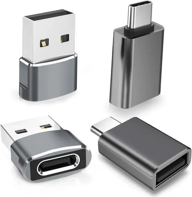 Main image of USB to USB C Adapter with C Male to 3.0 Female Charger 4P Thunderbolt 4 OTG Converter for MacBook iWatch 8 7 Samsung Galaxy S23 S22 S21 iPad Air AirPods