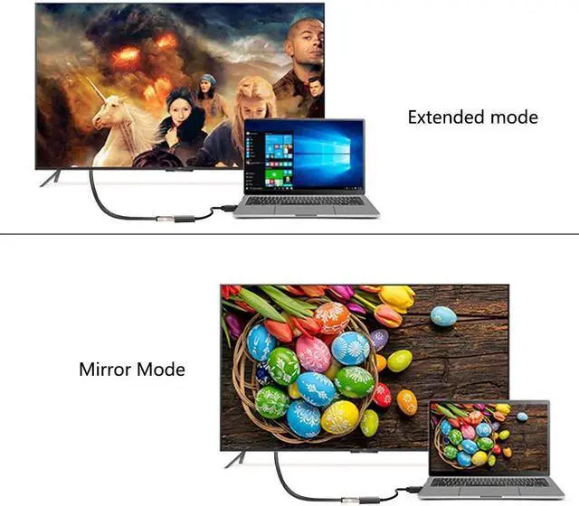 Alt view image 6 of 6 - DisplayPort to HDMI Adapter Display Port to HDMI Cable(Male to Female) for DisplayPort Enabled Desktops and Laptops Connect to HDMI Displays (1 Pack DP)