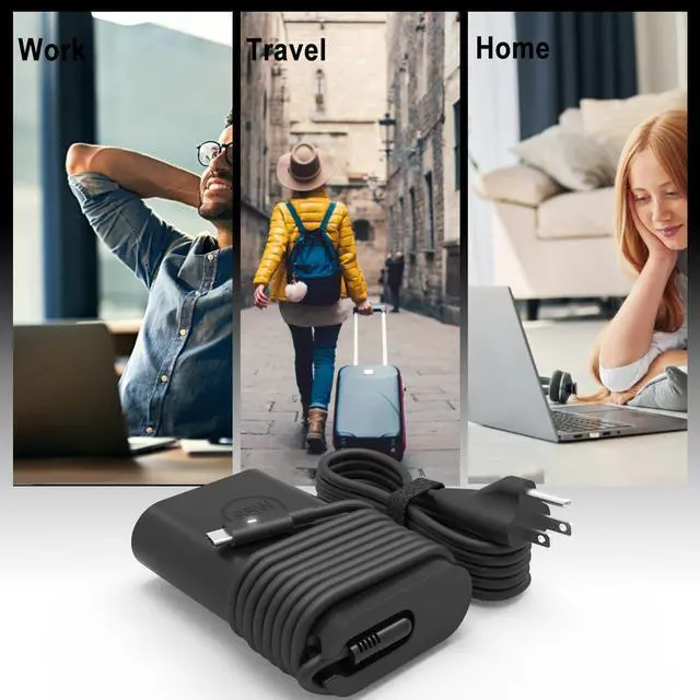 Alt view image 2 of 7 - 65W 60W Type C USB C Laptop Charger-for Dell Latitude Computer 5420 5520 5530 5540 3440 3540 5440 e5430 5290 5320 7410 7420 7330 7340 7430 7440 7530 7275 7320 7390,XPS 13,Chromebook Power Cord Adapter