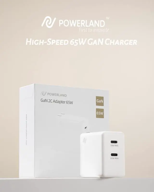 Alt view image 6 of 7 - USB C Charger 65W, (GaN 65W), PPS Fast Charger Adapter, Dual USB C Ports Foldable Compact Charger for MacBook Pro/Air, iPad Pro, Google Pixelbook, iPhone 13/14/15, Microsoft Surface Book 2 and More