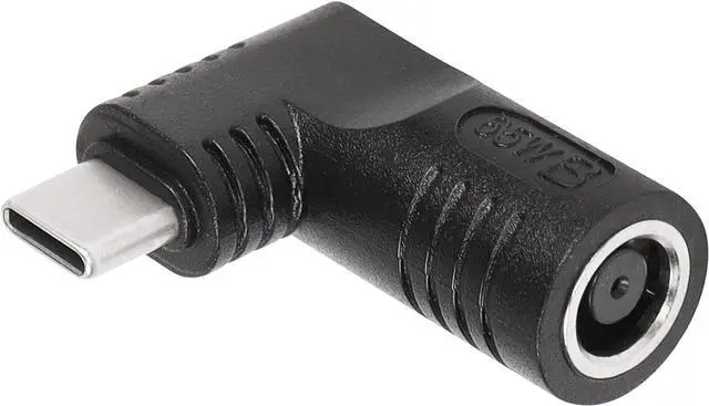 Main image of 65W PD DC 7.4mm x 5.0mm Female (7.4mm x 0.6mm) Input to USB Type C Male Power Charging Adapter Uilt-in with PD Automatic Identification Induction Chip for Phones Tablets Laptops(black 7406 B)