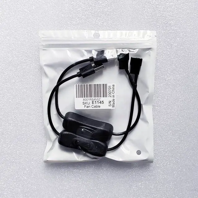 Alt view image 6 of 7 - 2 Pack USB to 3-Pin / 4-Pin PWM 5V USB Sleeved Fan Power Adapter Cable with Switch USB to 3 Pin / 4 Pin Case Fan Adapter Connector Cable with ON Off Switch