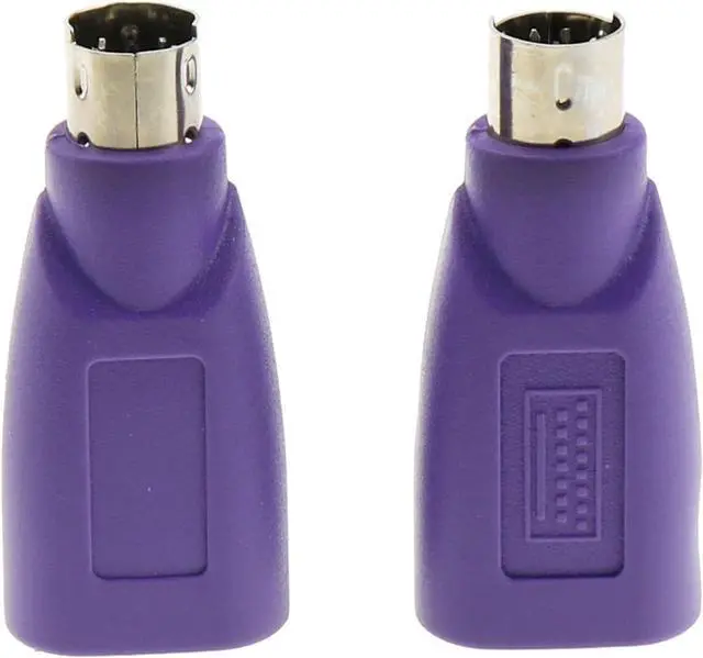 Alt view image 5 of 6 - USB to PS2 Adapter 2PCS Purple USB Female to PS/2 Male Converter Ch adapter for Mouse Keyboard and Bar Code Scanner