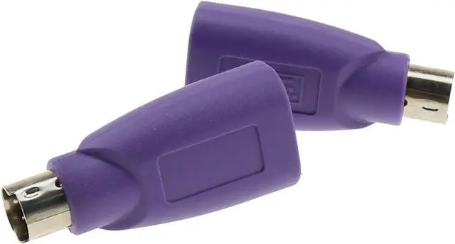Alt view image 6 of 6 - USB to PS2 Adapter 2PCS Purple USB Female to PS/2 Male Converter Ch adapter for Mouse Keyboard and Bar Code Scanner