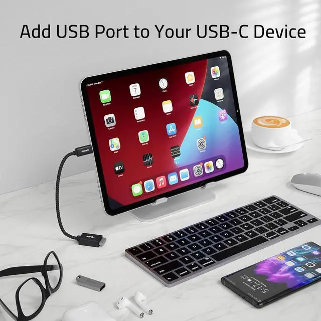Alt view image 4 of 6 - USB C to USB Adapter 2 Pack USB C to USB3 USB Type C to USB Thunderbolt 3 to USB Female Adapter OTG Cable Compatible with iPhone 16/15 Pro Max iPad Mini 6 MacBook Pro Air and More