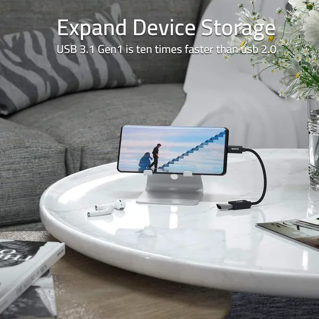 Alt view image 5 of 6 - USB C to USB Adapter 2 Pack USB C to USB3 USB Type C to USB Thunderbolt 3 to USB Female Adapter OTG Cable Compatible with iPhone 16/15 Pro Max iPad Mini 6 MacBook Pro Air and More