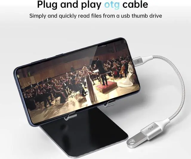 Alt view image 2 of 7 - USB C to USB A Adapter - 10Gbps Compatible with Galaxy S20/S10/S9 MacBook Pro iPad Air 2020