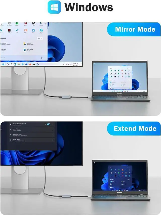 Alt view image 3 of 7 - USB to HDMI Adapter Compatible MacBook to HDMI HD 1080P HDMI USB Cable HDMI Adapter HDMI USB Mac Adapter Compatible with MacBook OS10.15 / Windows 10