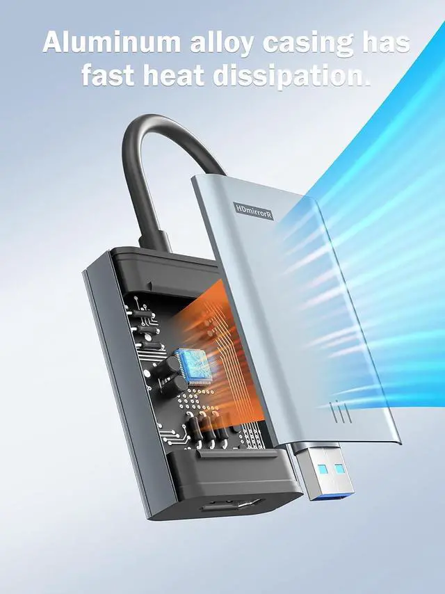 Alt view image 6 of 7 - USB to HDMI Adapter Compatible MacBook to HDMI HD 1080P HDMI USB Cable HDMI Adapter HDMI USB Mac Adapter Compatible with MacBook OS10.15 / Windows 10