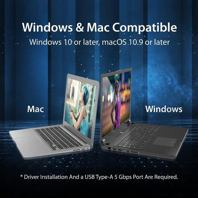 Alt view image 6 of 7 - USB to HDMI Adapter - Dual HDMI USB 3.0 Multi-Monitor Cable | 4K + 1080p | Compatible with Windows and macOS (JUA365)