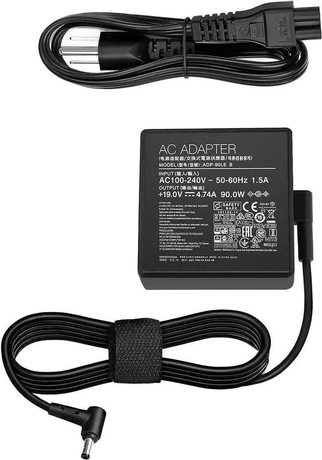 Alt view image 6 of 6 - 90w Charger for Asus Monitor Power Cord Asus Rog Strix PG279Q PG279 PG279QZ XG27UQ PG259QN TUF Gaming VG27AQ VG32VQR VG35VQ Vivo AiO V230I V230IC Power Adapter ADP-90LE B