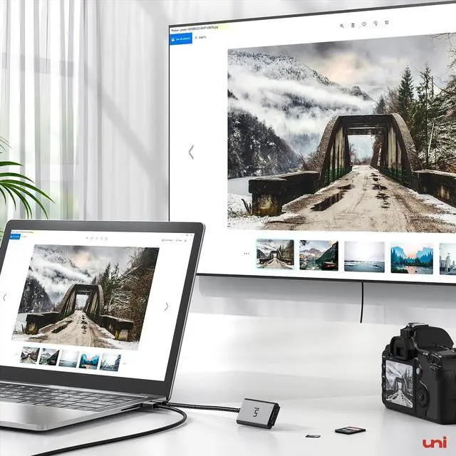 Alt view image 5 of 6 - SD Card Reader High-Speed USB 3.0 to Micro SD Card Adapter Aluminum Computer Memory Card Reader Dual Slots for SD/SDXC/SDHC/MMC/Micro SDXC/TF/Micro SDHC | Laptop PC and more