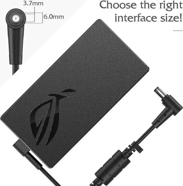 Alt view image 4 of 7 - 180W Fit for Asus ROG Zephyrus G14 G15 GA502 GA401 Asus TUF Gaming A15-FA506 A17-FA706 ASUS zenbook pro14 20V 9A AC Adapter 6.0x3.7mm ADP-180TB H ASUS 180W Charger