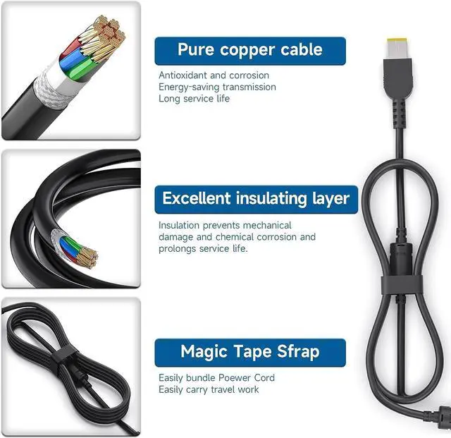 Alt view image 5 of 7 - 20V 11.5A 230w AC Adapter for Lenovo Legion Y7000 Y7000P Y9000K Y520 Y520-15 R720 Y92, PN: ADL230NLC3A 01FR046 SA10M42756 SA10E75805 PA-1231-12LA ADL230NDC3A 01FR044 Laptop Power Adapter Supply Cord