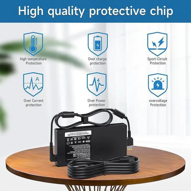 Alt view image 6 of 7 - 20V 11.5A 230w AC Adapter for Lenovo Legion Y7000 Y7000P Y9000K Y520 Y520-15 R720 Y92, PN: ADL230NLC3A 01FR046 SA10M42756 SA10E75805 PA-1231-12LA ADL230NDC3A 01FR044 Laptop Power Adapter Supply Cord