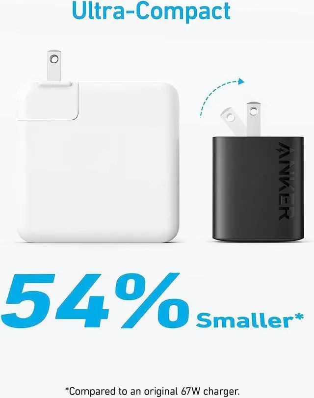 Alt view image 4 of 6 - 67W USB C Wall Charger 315 Charger PIQ 3.0 Compact & Foldable Fast Charger for MacBook Pro/Air iPhone 15/15 Pro/15 Pro Max/14/14 Pro/14 Pro Max iPad Galaxy Pixel AirPods & More