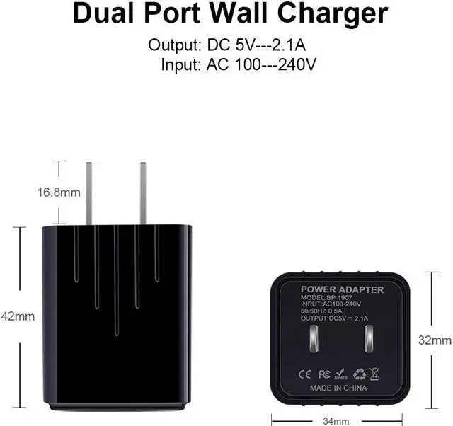 Alt view image 5 of 6 - USB Type C Wall Charger Block Cube Fast Charging C Charger Cable Cord 6ft for Samsung Galaxy S22/S21/S21 Ultra/S21 Plus/S20/S20+/S10e/S9/S8/A10e/A20/A50/A71/Note 20/10/9,Google Pixel 5 4 3a,Moto G8 G7