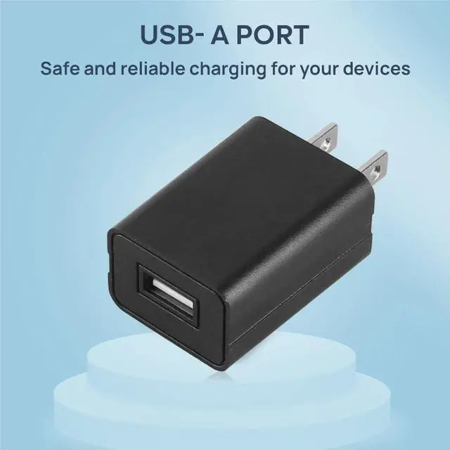 Alt view image 5 of 7 - Wall Charger Cube 5V1A USB Power Supply Charging Block Universal Wall Plug Brick Portable Travel Fast Charger Power Adapter for iPhone, Samsung Galaxy, LG (2PCS-Black)