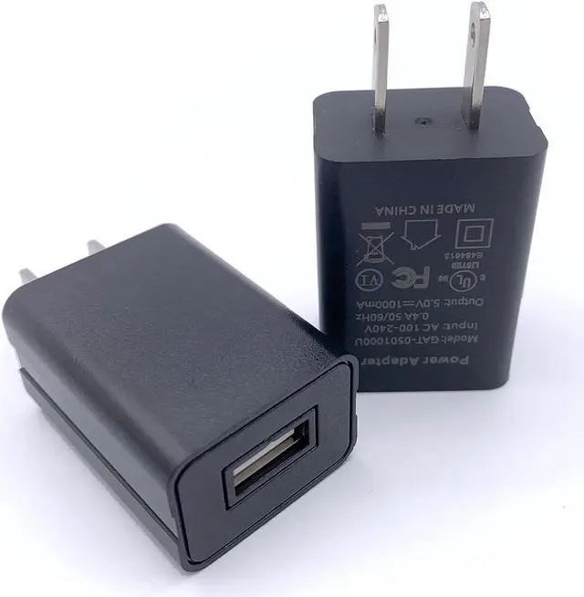 Main image of Wall Charger Cube 5V1A USB Power Supply Charging Block Universal Wall Plug Brick Portable Travel Fast Charger Power Adapter for iPhone, Samsung Galaxy, LG (2PCS-Black)