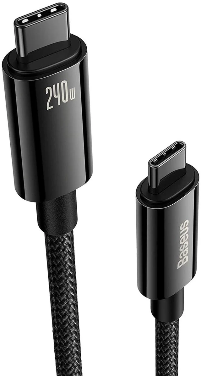 Main image of USB C Cable, 240W PD 5A Fast Charging USBC to USBC Cable, Zine Alloy Nylon Braided Type C Charger Cord for iPhone 16 15 Pro/Plus/Pro Max, MacBook, iPad Pro/Mini, Samsung S23/S22+ (10ft)
