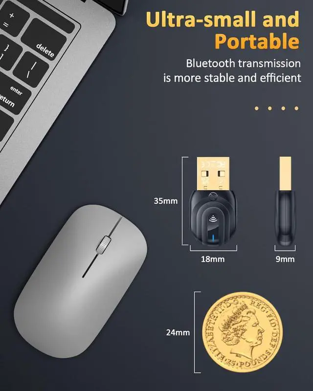 Alt view image 4 of 7 - ZEXMTE 5.1 USB Bluetooth Adapter for PC, Bluetooth Dongle for PC, 50M/164FT Long Range Stable Signal, with FPC Antenna, Windows 11/10/8 Plug & Play