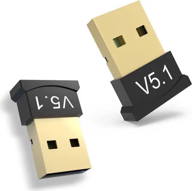 Main image of 2 Pack Bluetooth Adapter for PC USB Bluetooth Adapter 5.1 EDR Bluetooth Dongle Wireless Bluetooth Receiver for Desktop Laptop Speaker Mouse Keyboard Headphones Support Windows