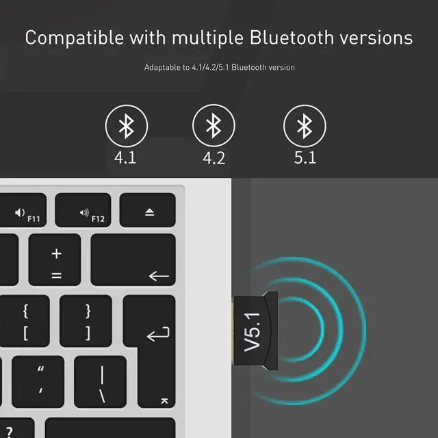 Alt view image 3 of 7 - 2 Pack Bluetooth Adapter for PC USB Bluetooth Adapter 5.1 EDR Bluetooth Dongle Wireless Bluetooth Receiver for Desktop Laptop Speaker Mouse Keyboard Headphones Support Windows
