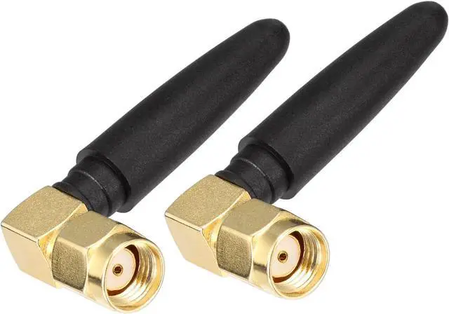 Alt view image 6 of 6 - Compact WiFi Antenna 2.4GHz 5GHz Dual Band RP-SMA Bluetooth Antennae Right Angle (2-Pack) for PC Computer Network Card Wireless Router Security Camera