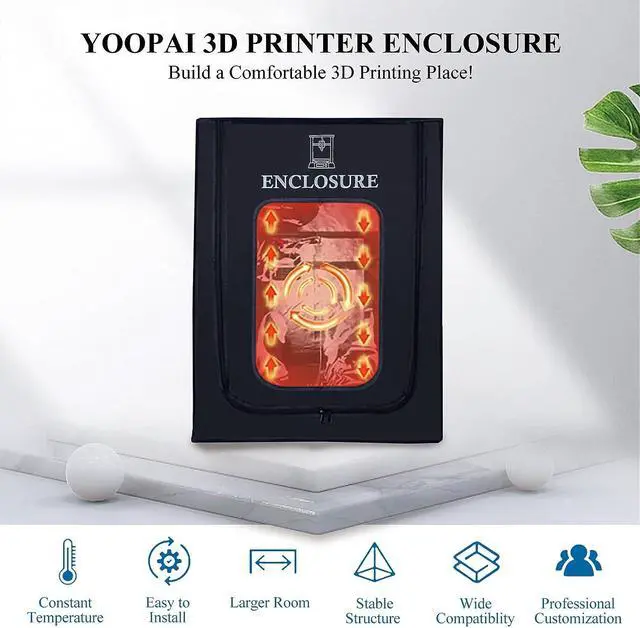 Alt view image 2 of 6 - 3D Printer Enclosure for Creality Ender 3/ Ender 3 Pro/Ender 3 V2-Fireproof & Dustproof Tent Constant Temperature Protective Cover for Anycubic Elegoo 3D Printers 25.6 ×21.6 ×29.5