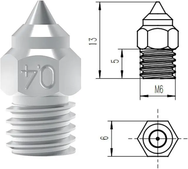 Alt view image 3 of 7 - IdeaFormer Sprite Extruder Heater Block Upgrade High Temperature 300 Kit T4C Titanium Alloy All Metal Heatbreak Nickel Copper Plated Nozzle for Ender 3 S1 S1 Pro CR-10 Smart Pro