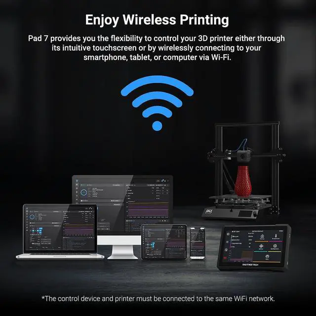 Alt view image 5 of 7 - BIGTREETECH PAD 7 Touch Screen Based on Klipper firmware 7 inch Open Source Smart PAD with CB1 Board KlipperScreen for BIQU B1 SE Plus, Voron 2.4, Ender-3 and Most FDM 3D Printers DIY