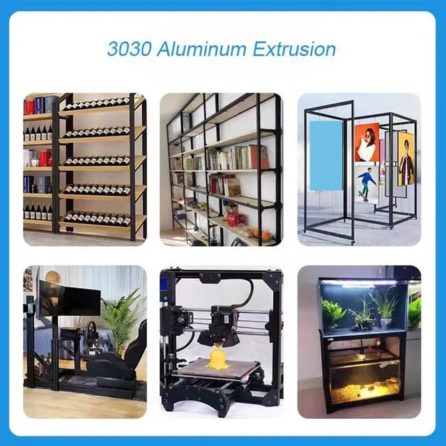 Alt view image 5 of 6 - 3030 T Slot Aluminum Extrusion for 3D Printer Parts and CNC DIY Black 1500mmX4